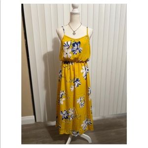 Floral Yellow Maxi Dress